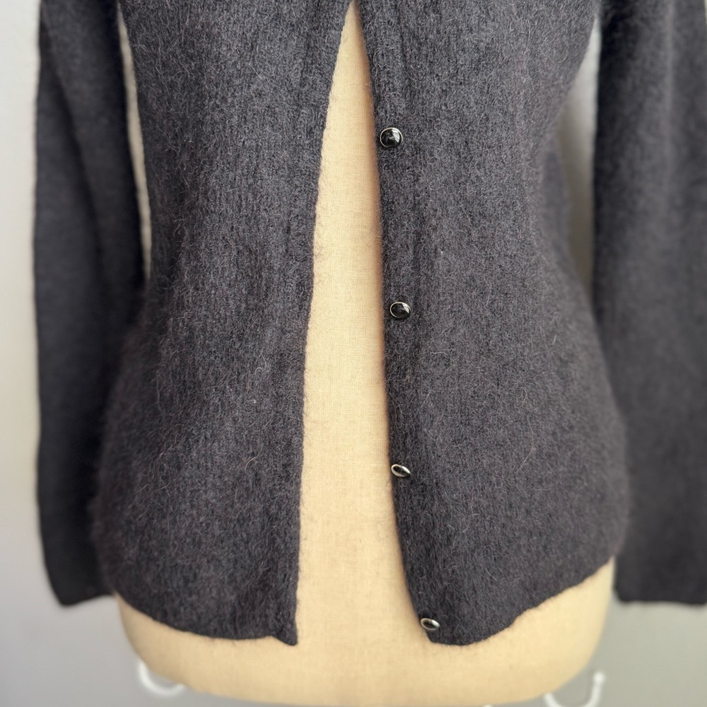 La Maille Sezane Barry Cardigan Mohair Alpaca V-Neck Knit Women’s Button - Picture 5 of 15